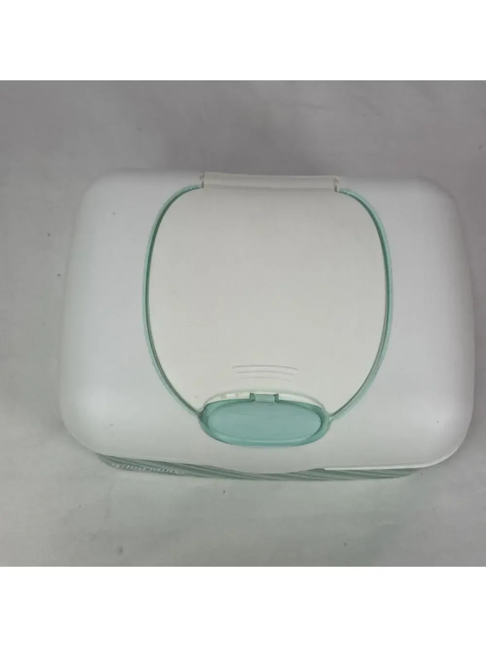 Charmin Plastic Wet Wipes Container Dispenser Holder With blue green Stripes
